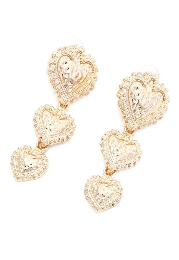 Goudkleurige Hartjes Oorbellen