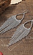 Zilveren Fringe Druppel Oorbellen