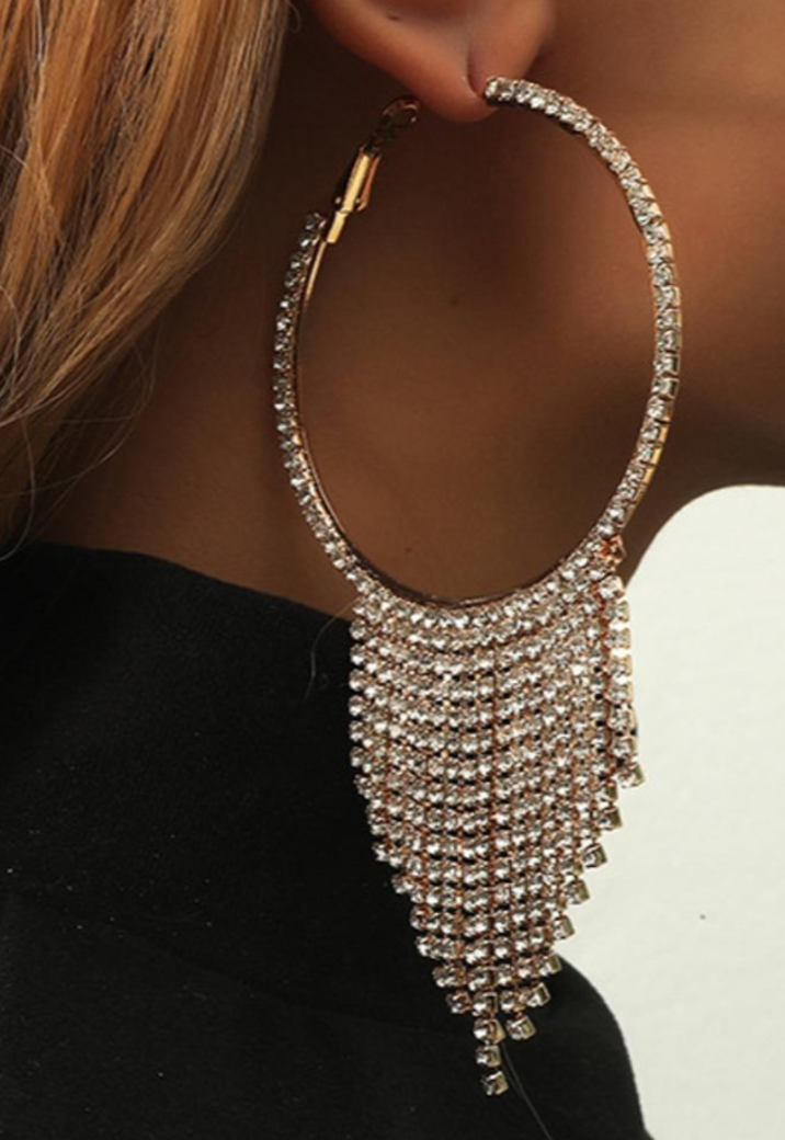 Gouden Fringe Oorbellen