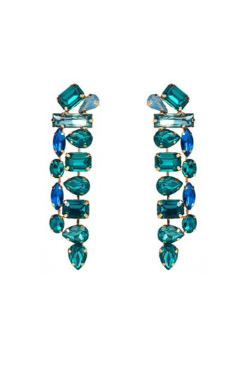 SALE50 Blauwe/Groene Juwelen Oorhangers