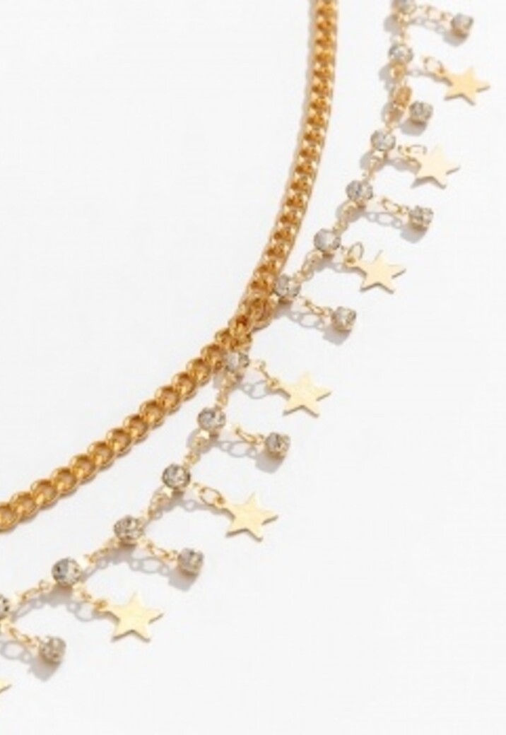 Gouden Heup Bodychain met Sterretjes