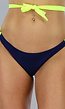 Neon Geel en Blauwe Triangel Bikinibroekje met Strikje