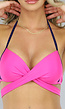 Roze en Blauwe Triangel Push Up Bikinitop