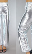 Zilveren Metallic Flared Pants