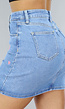 Denim Rok met Glitter Hartjes