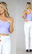 Lila Crop Top met Bandage Ontwerp