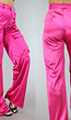 Fuchsia Satijnen Cargo Flared Pants