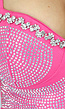 Roze Bustier met Strass Steentjes