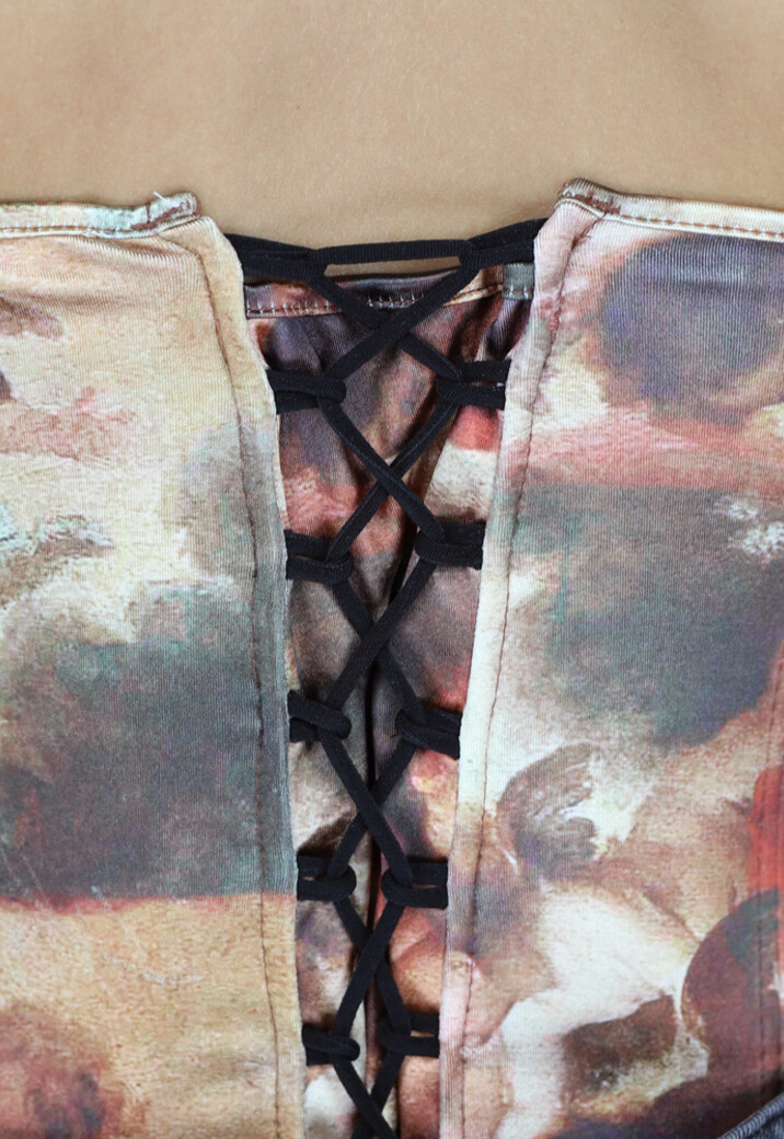 Korset Top met Art Print