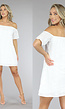 Witte Broderie Off Shoulder Jurk