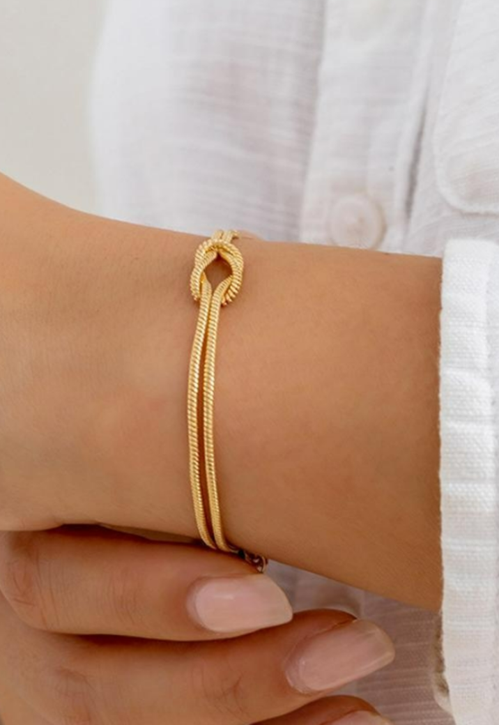 Gouden Geknoopte Armband