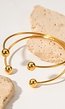 Gouden Dubbele Bangle Armband