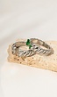 Zilveren Halve Ring met Diamant