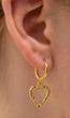 Gouden Oorbellen met Hartjes Hangers