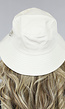 Beige Bucket Hat met Strass Veiligheidsspeld