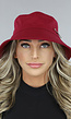 BF2023 Rode Bucket Hat met Strass Veiligheidsspeld