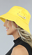 Gele Bucket Hat met Strass Veiligheidsspeld