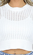 Witte Gehaakte Crop Top