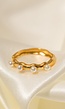 Gouden Organische Ring met Parels