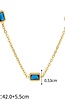 Gouden Ketting met Blauwe Steentjes