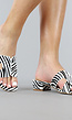 Zebra Print Instappers met Blokhak