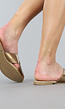 Bronzen Cross Over Slippertjes