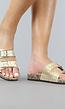 Gouden Sandalen met Gespjes