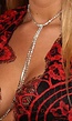 Zilveren Strass Between Boob Ketting