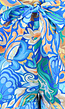 Blauwe Fleurige Chiffon 2-Piece