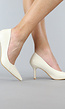 Lage Beige Lederlook Pumps