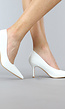 Lage Witte Lederlook Pumps