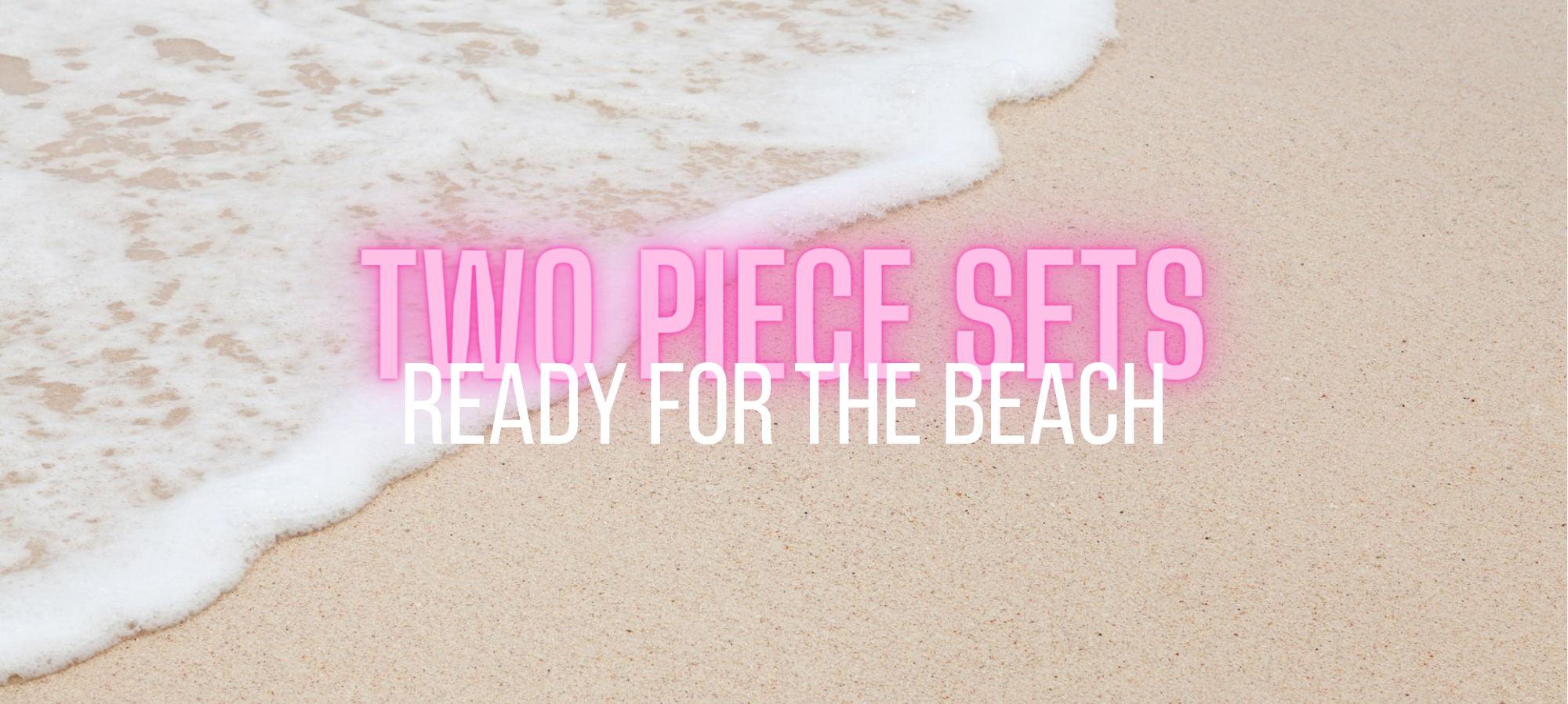 Two piece sets voor op het strand