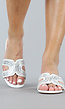 Witte Zomer Slippers met Strass Band