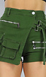 Groene Cargo Skort met Gespdetail