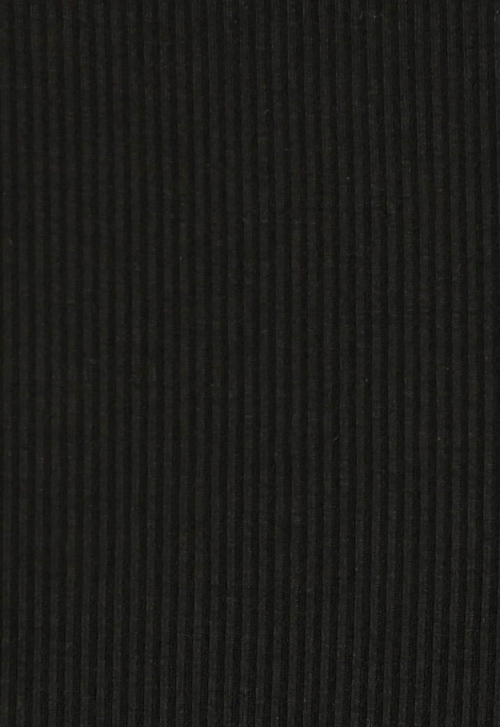 Geplooide Top met Ronde Hals Zwart