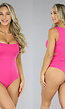 Fuchsia Bodysuit met Open Zij