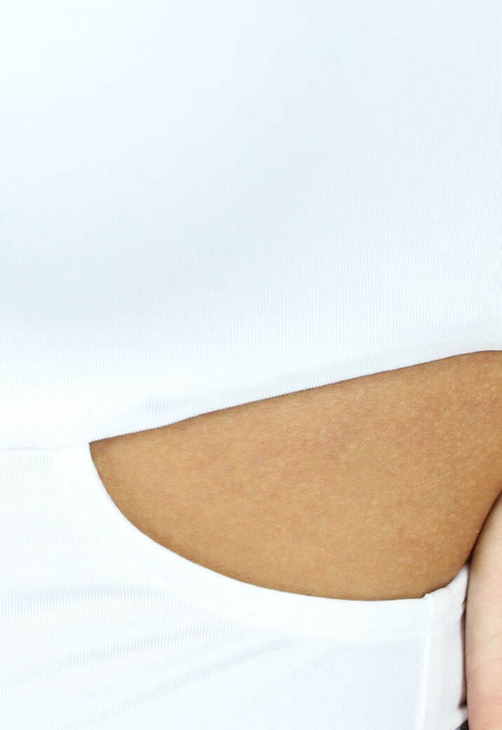 Uitgesneden Bodysuit Wit