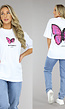 Wit Vlinder T-Shirt