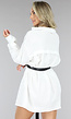 Witte Oversized Blouse met Riem