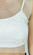 Beige Fishnet Glitter Tank Top