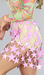 Roze Sterren Festival Skirt Bodychain