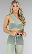 Groene Gehaakte Two Piece Cover Up