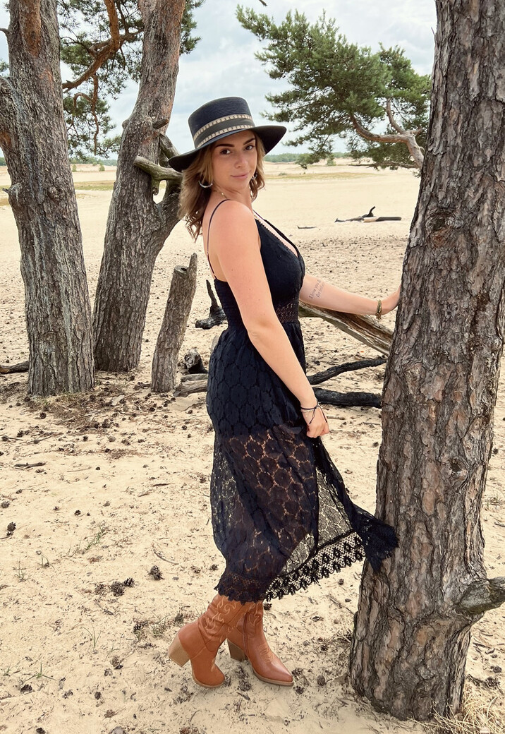 Zwarte Bohemian Ibiza Playsuit