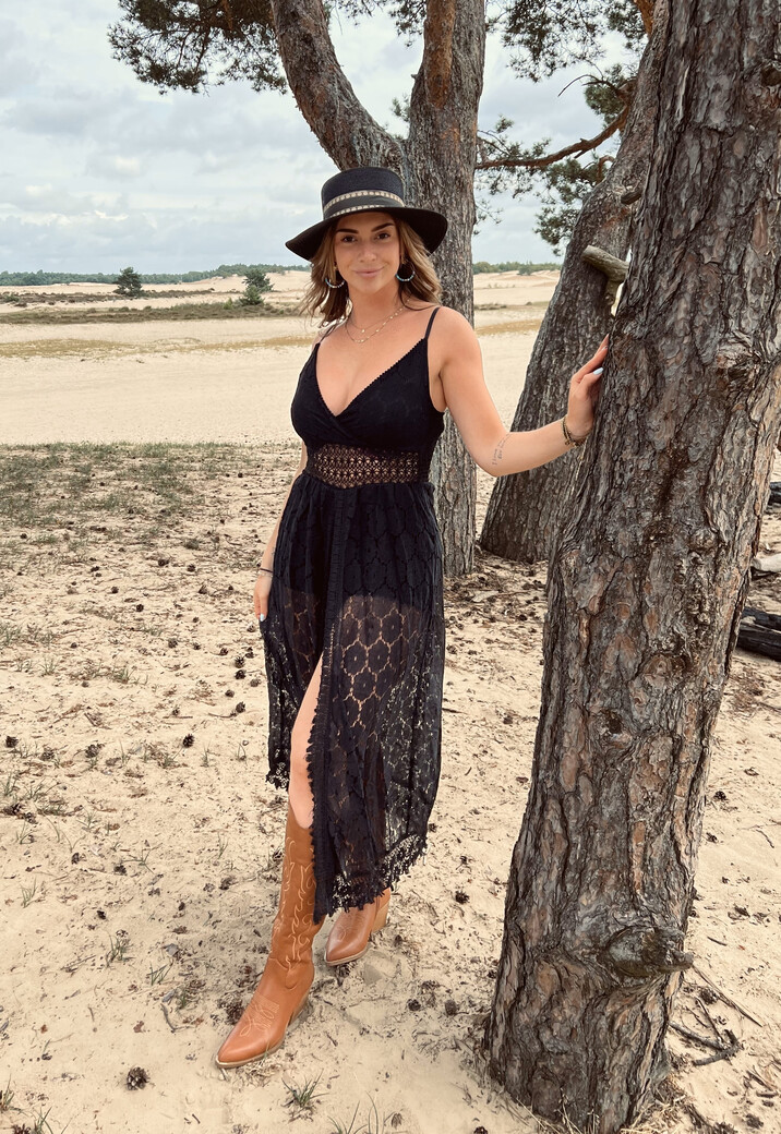 Zwarte Bohemian Ibiza Playsuit