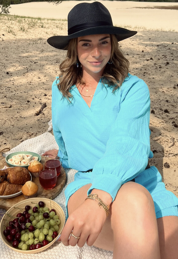 Zwarte Basic Strand Hoed