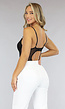 See Through Bodysuit met Strepen