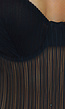 See Through Bodysuit met Strepen