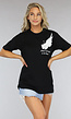 Zwart Vleugel T Shirt