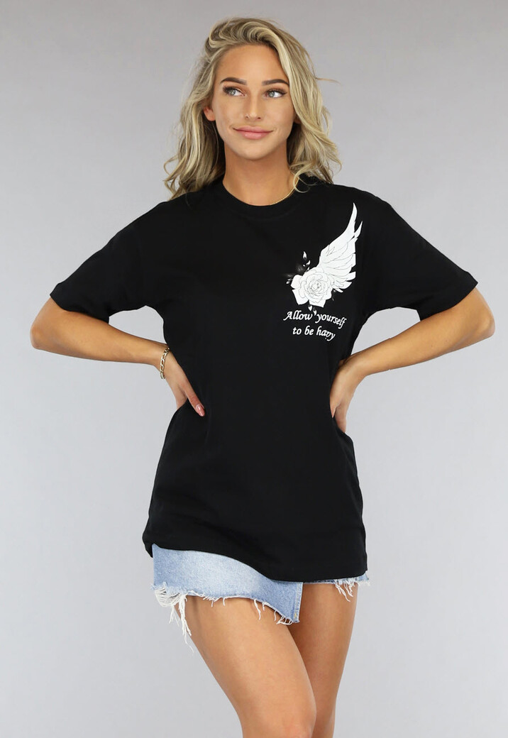 Zwart Vleugel T Shirt