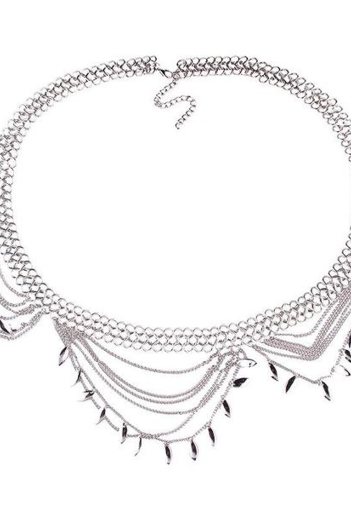 Zilveren Layered Heupriem met Bedeltjes